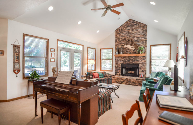 Rental living room at Little Bear Rentals.