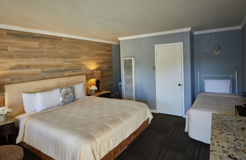 Guest room at Inn by the Bay Monterey.