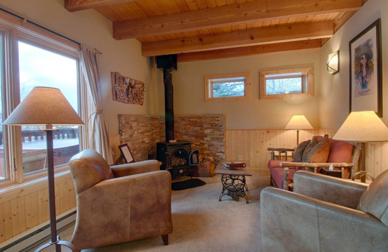 Guest living room at Vista Verde Ranch.