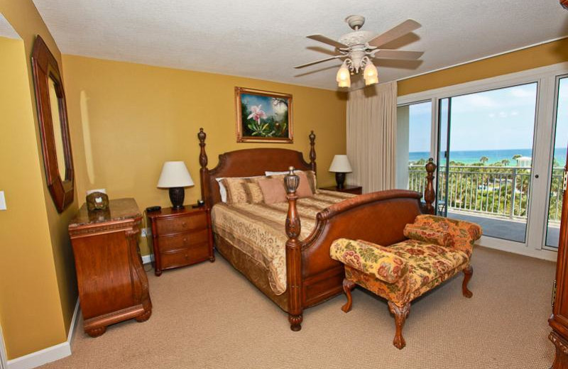 Rental bedroom at Sterling Shores.