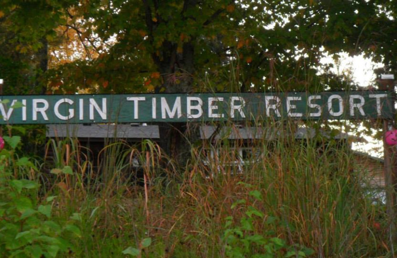 Sign for Virgin Timber Resort.