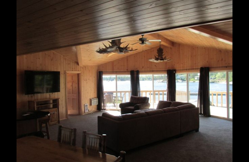 Lodge living room at Paradise Cove Resorts.