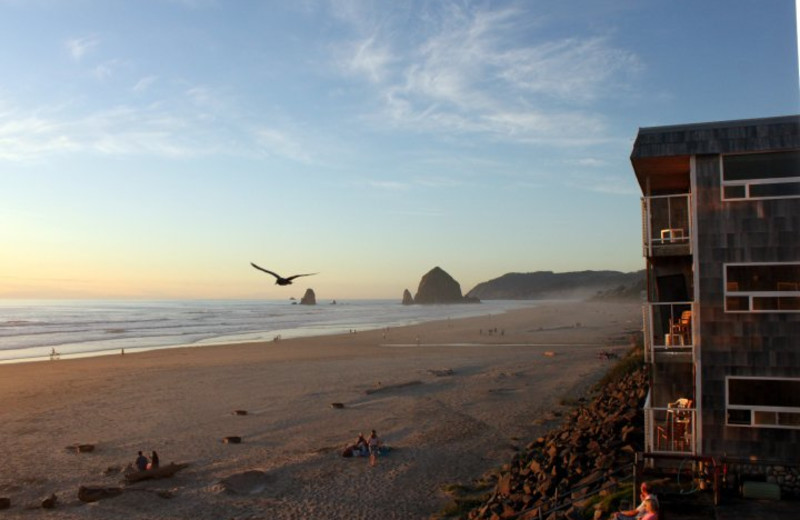 View of the beach at The Tolovana Inn.