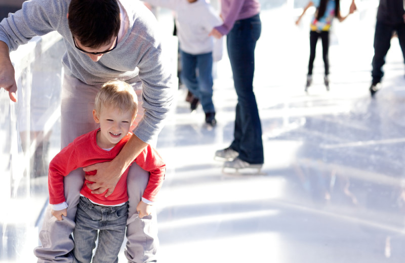 Ice skating at Aspen Square Condominium Hotel.