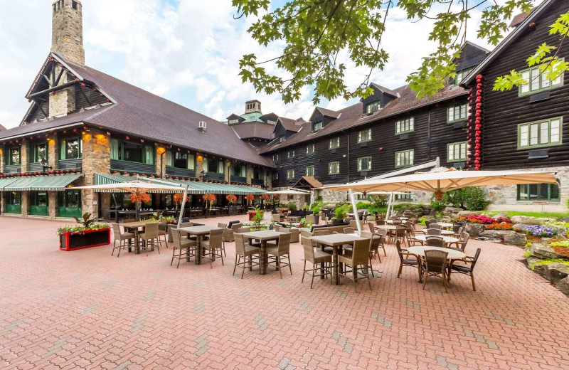 Patio at Fairmont Le Chateau Montebello.