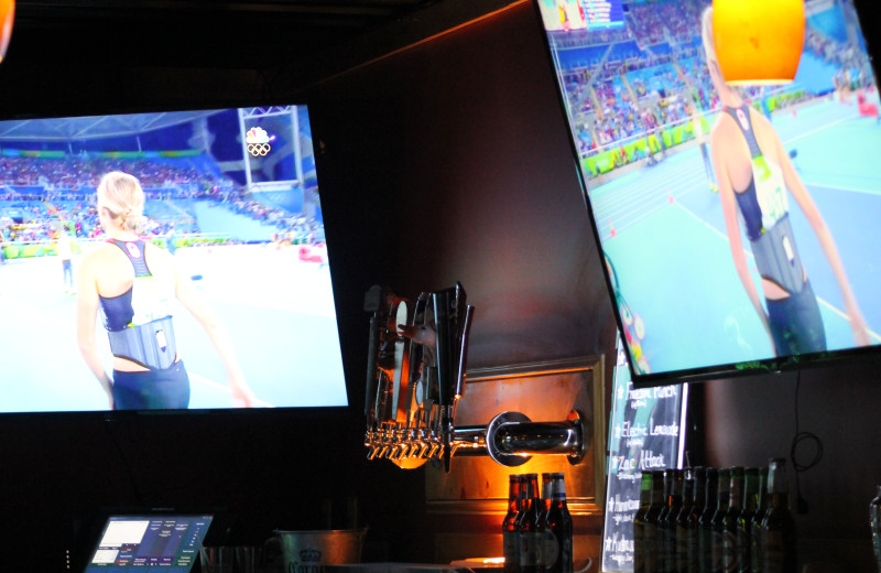 Bar TVs at Catskill Mountains Resort.