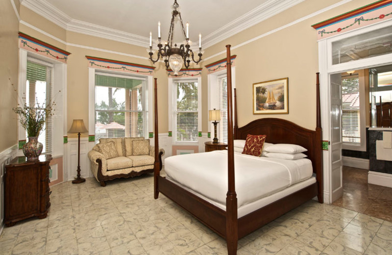 Guest room at The Southernmost House.