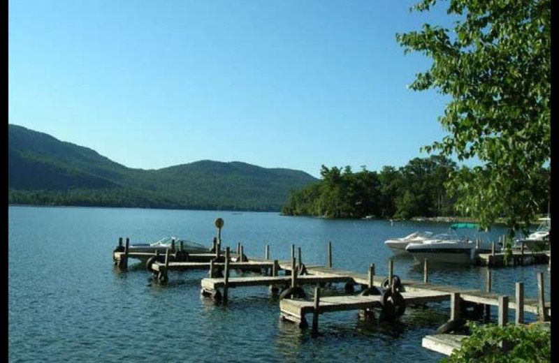 Docks at Northern Lake George Resort.