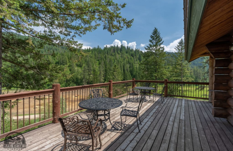 Lodge deck at Red Horse Mountain Ranch.