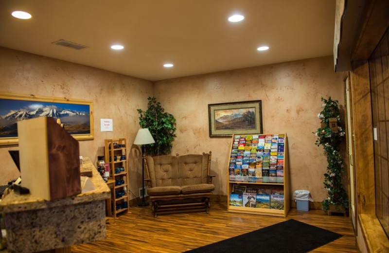 Lobby at Swiss Alps Inn.