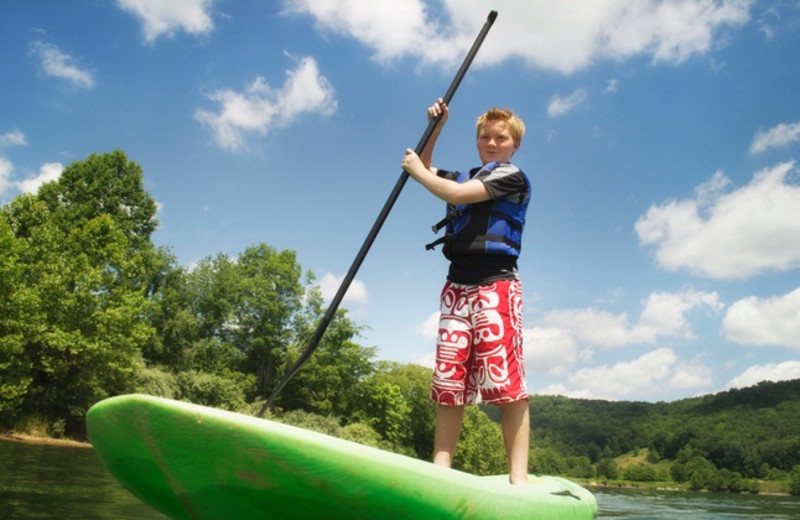 Paddle boarding at Stonewall Resort.