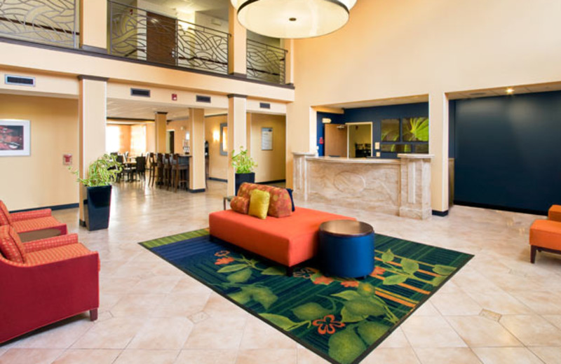 Lobby view at Fairfield Inn & Suites Chicago Lombard.