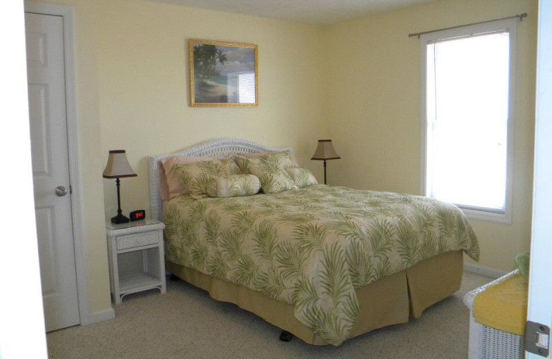 Rental bedroom at TI Rentals.