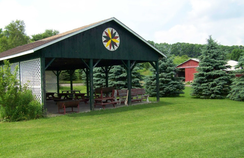 Picnic pavilion at Fieldstone Farm.