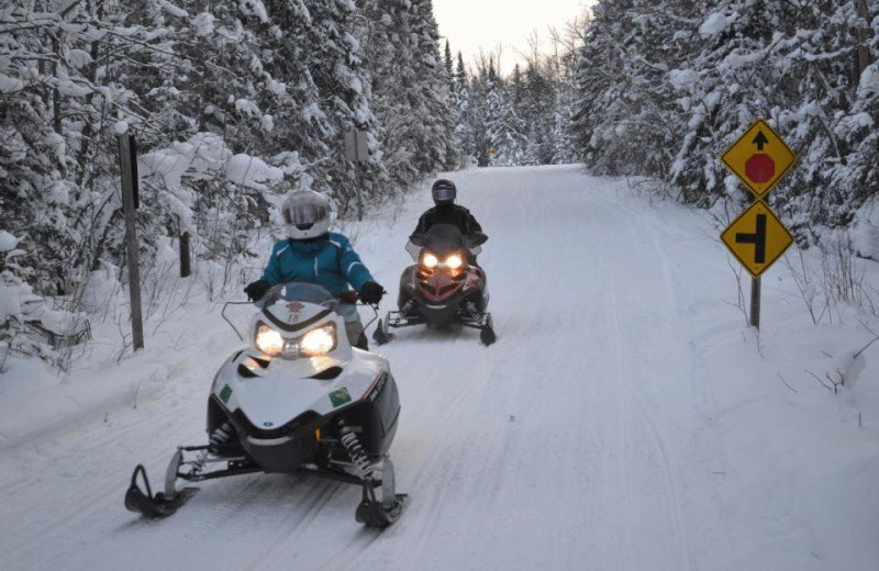 Snowmobiling at GrandStay Perham.