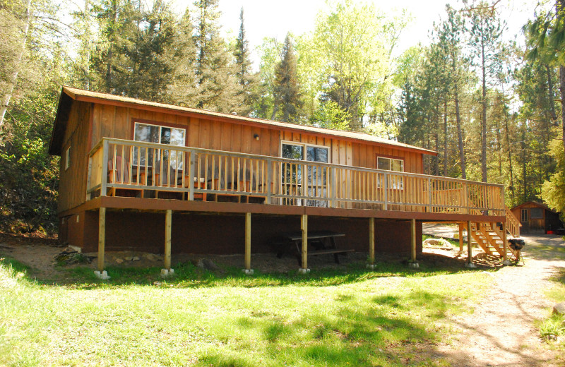 Exterior of cabin at Tamarack Resort.