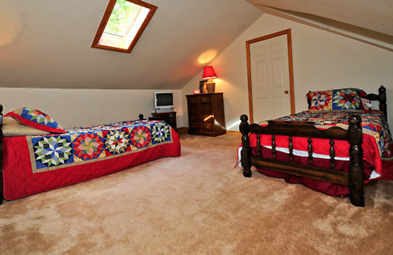 Vacation rental bedroom at Aspen Village.