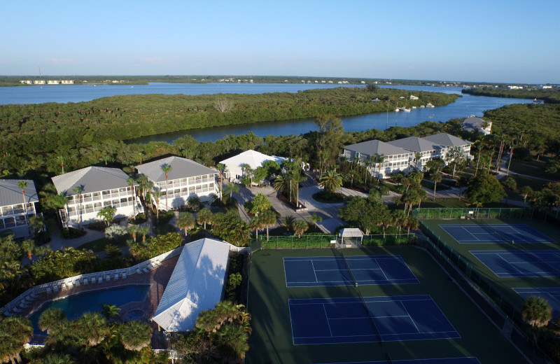 Aerial view of Palm Island Resort.