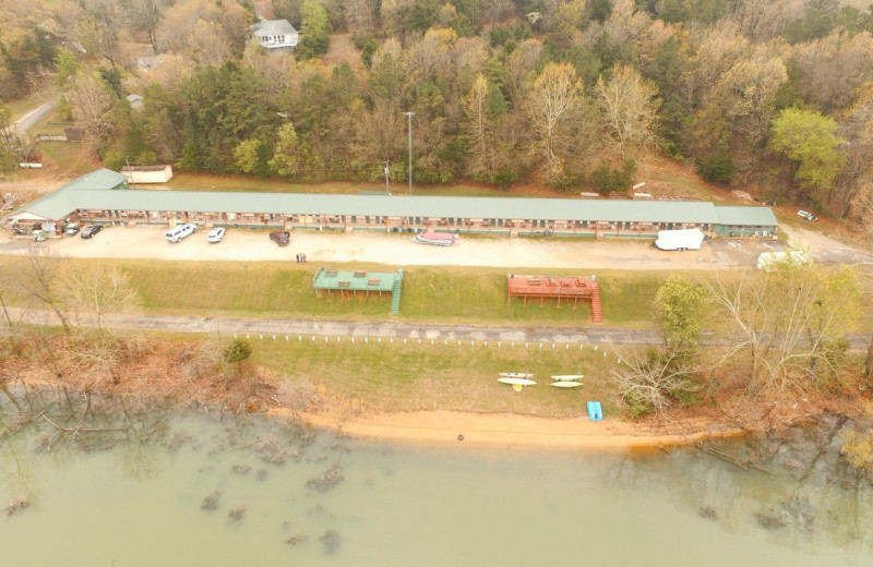 Aerial view of Tanglewood Lodge.