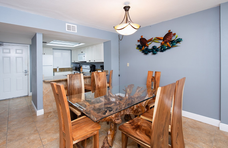 Rental kitchen at Coastal Properties.