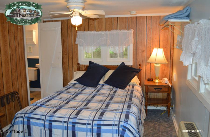 Guest room at Edgewater Inn & Cottages.