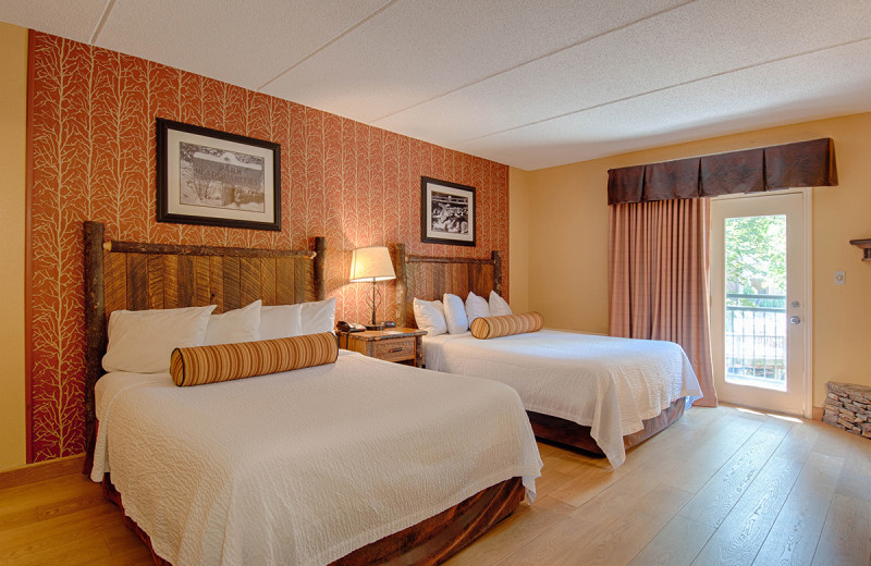 Guest room at Old Creek Lodge.