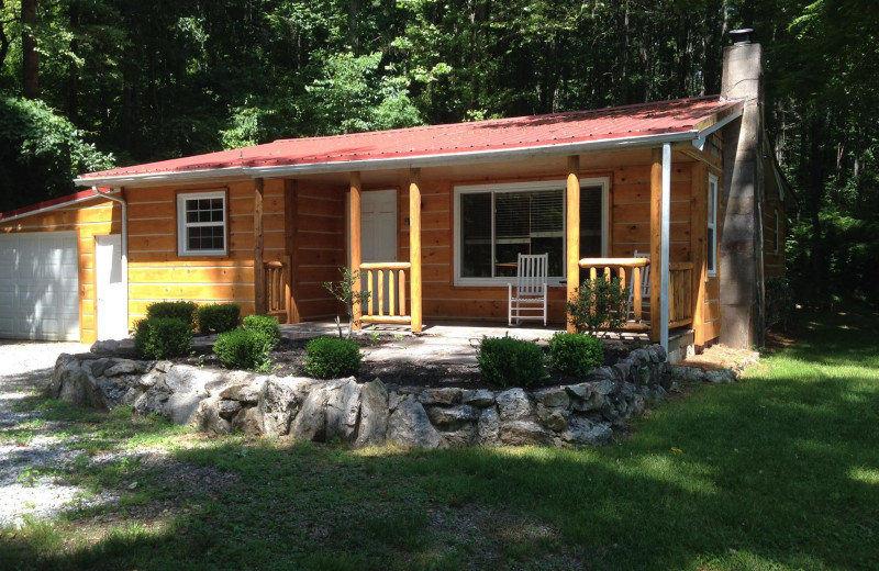 Cabin exterior at Big Bear Log Cabins.