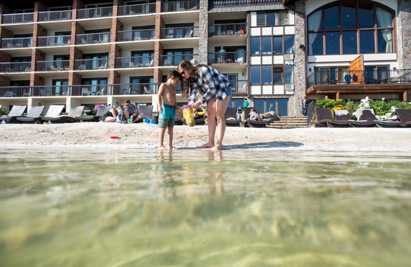 Beach at Golden Arrow Lakeside Resort.