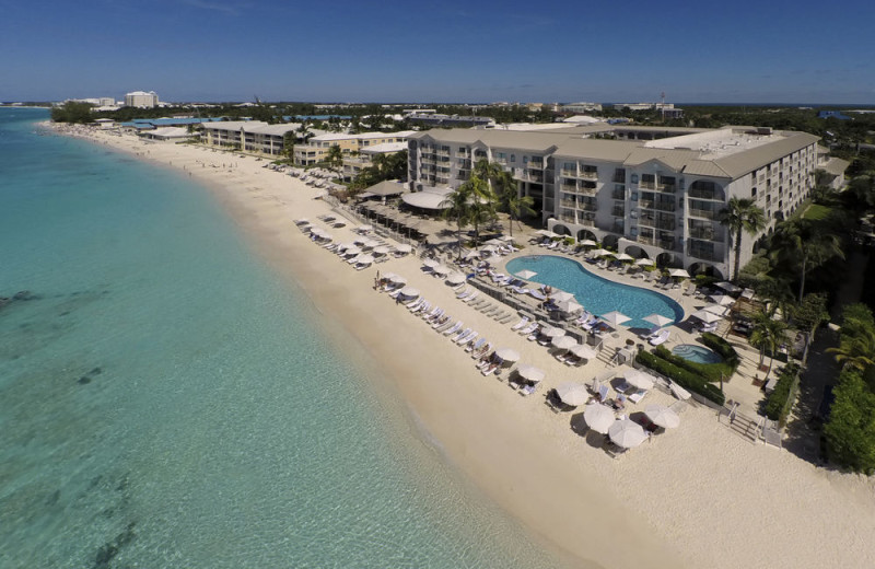 Exterior view of Grand Cayman Marriott Beach Resort.