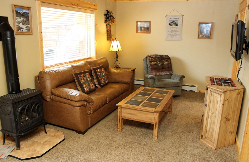 Condo living room at Bear Creek Vacation Condos.