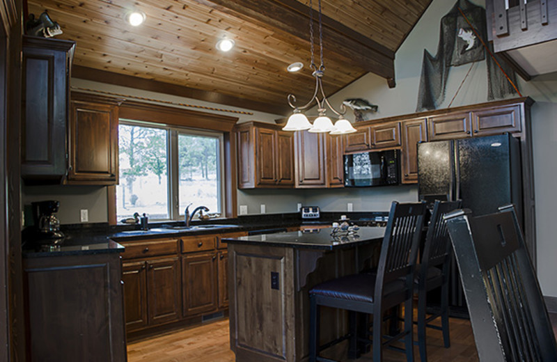 Rental kitchen at Branson Vacation Houses.