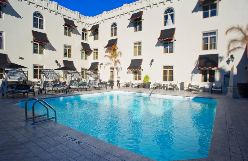 Outdoor pool at Casa Monica Hotel.