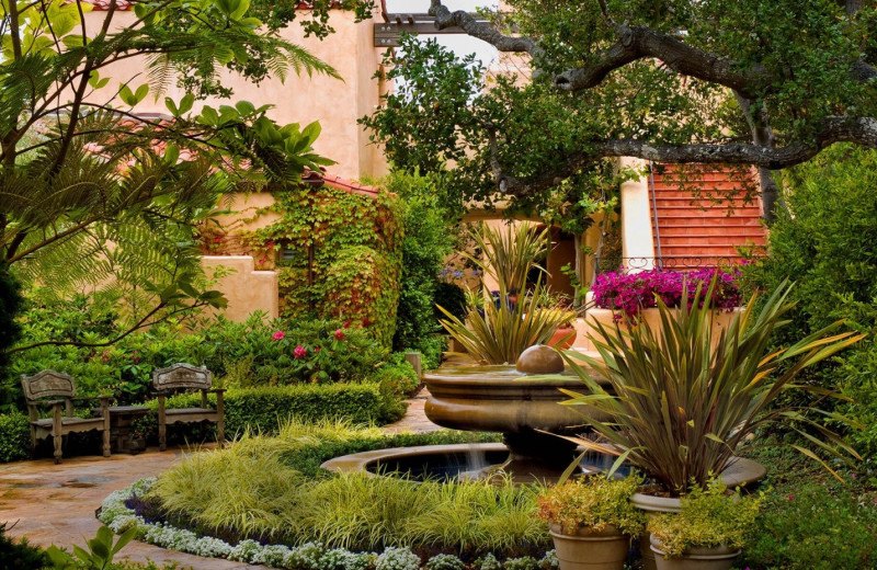 Garden at Casa Palmero at Pebble Beach.