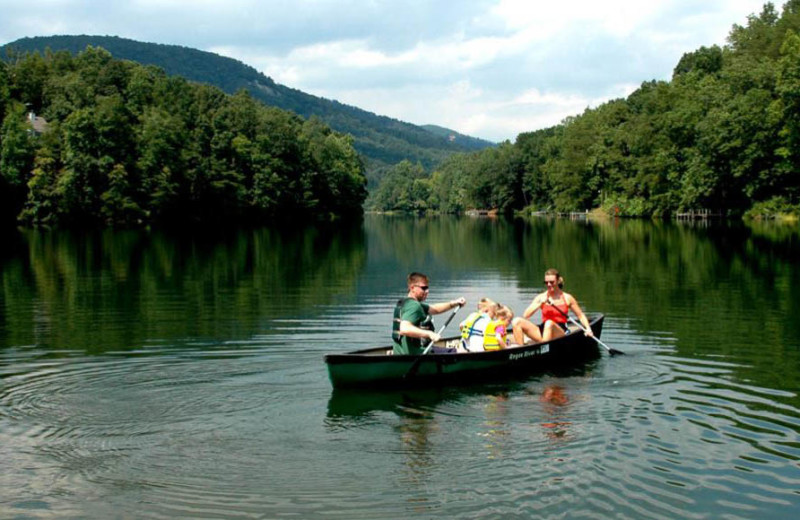Canoeing at Rumbling Bald Resort.