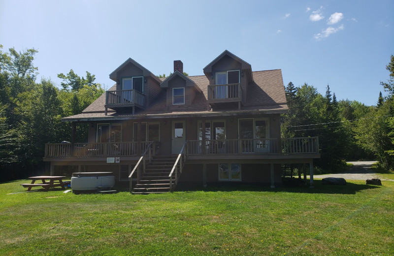 Cabin exterior at The Birches Resort.