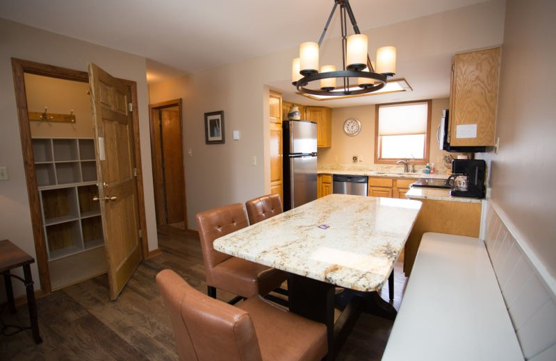 Rental kitchen at Alpine Getaways.