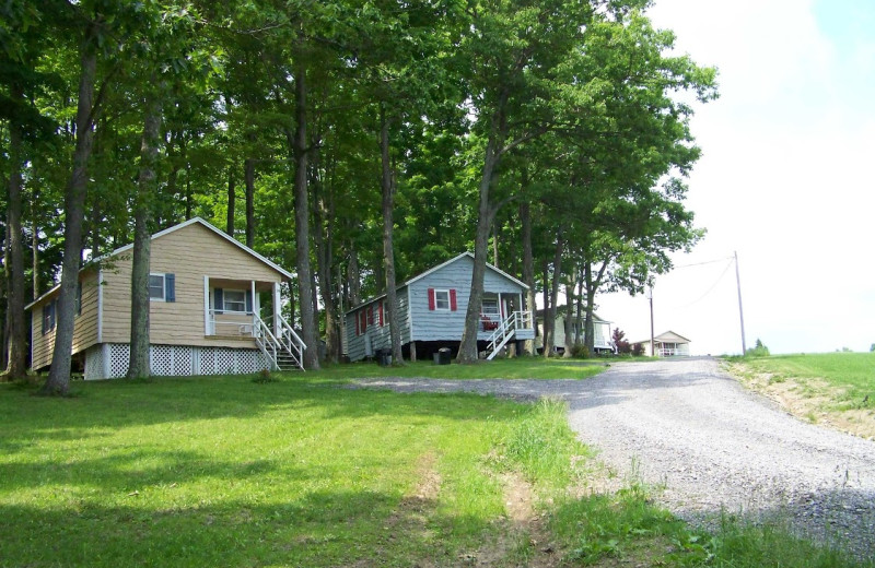 Cottage exterior view at Fieldstone Farm.