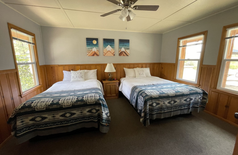 Cabin bedroom at Outpost Big Bear.