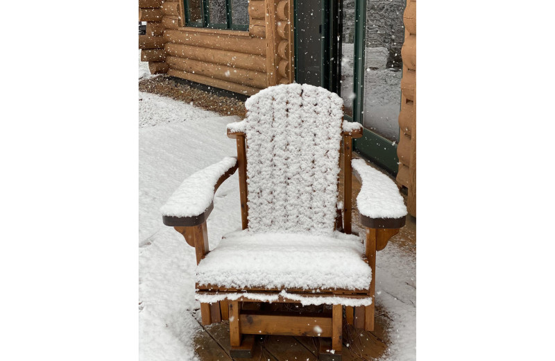 Cabin chair at Timber Trails Resort.