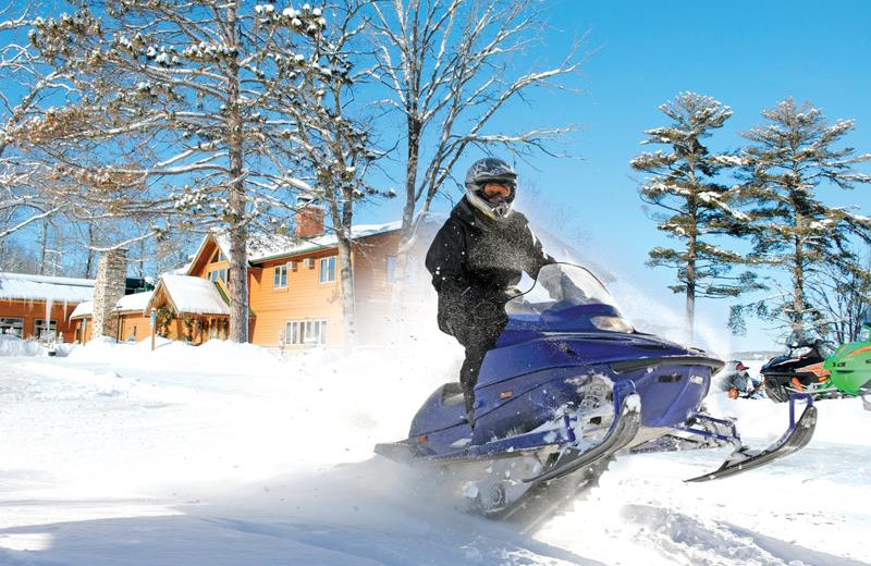 Snowmobiling at Big Sandy Lodge & Resort.