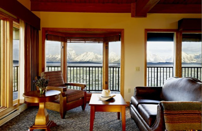 Guest sitting area at Jackson Lake Lodge.