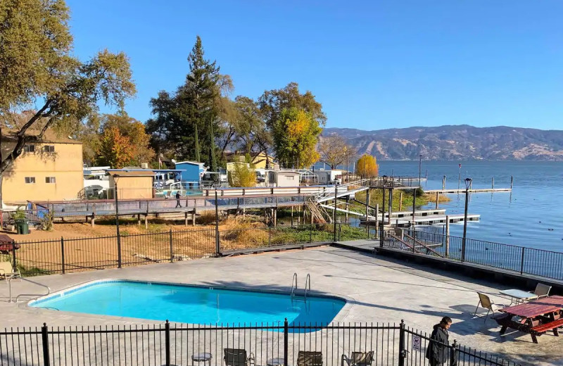 Outdoor pool at Anchorage Inn.