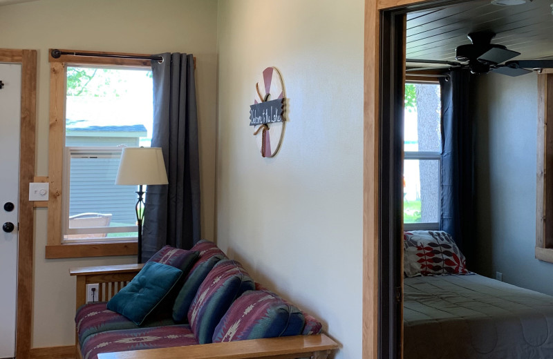 Cottage interior at Holly's Resort.