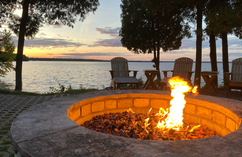 Bonfire pit at Gordon Lodge.