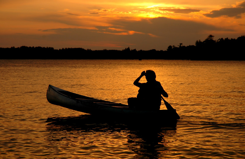 Canoe at Acorn Acres Campground.