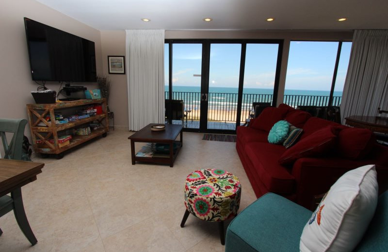 Rental living room at Seabreeze 1.