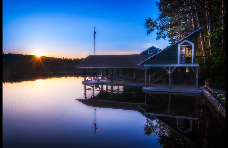 Boathouse at White Pine Camp.