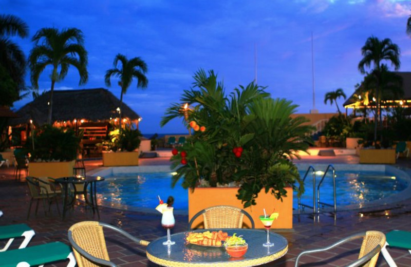 Drinks by the Pool at Plaza Hotel Curacao