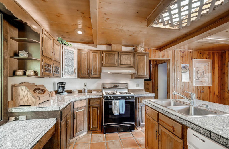 House kitchen at Colorado Bear Creek Cabins.