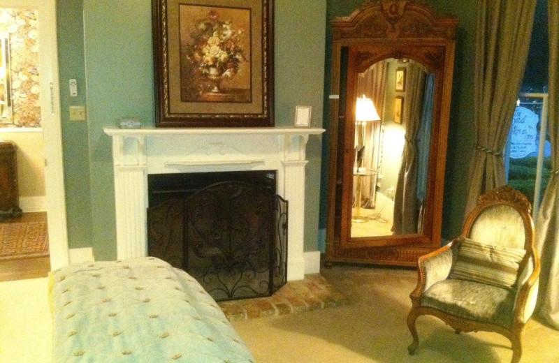 Fireplace guest room at Crystal River Inn.